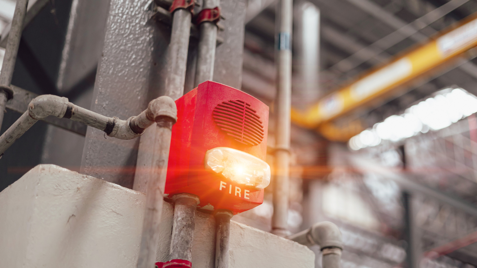 fire alarm shining