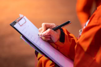 A business fire safety checklist being reviewed.