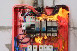 A demonstration of NFPA Code 70 not being followed. 