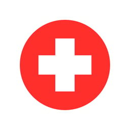 first aid symbol red and white